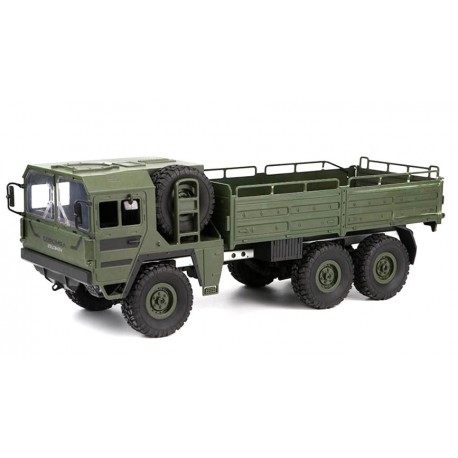 Ciężarówka wojskowa 1:16, 6x6, 2.4GHz, RTR - Zielona