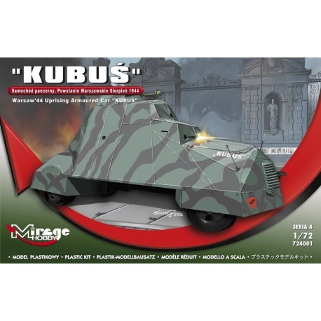 KUBUŚ Samochód pancerny - Powstanie Warszawskie Sierpień 1944 skala 1:72