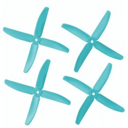 Śmigła Gemfan  Glass Fiber Nylon 4 Blade 5x4 jasny niebieski (2xCW+2xCCW)