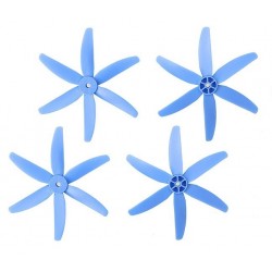 GEMFAN: Śmigła Gemfan Glass Fiber Nylon 6 Blade  5x4 ciemny niebieski (2xCW+2xCCW)