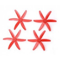 GEMFAN: Śmigła Gemfan Glass Fiber Nylon 6 Blade  5x4 czerwone  (2xCW+2xCCW)