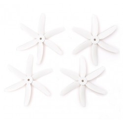 GEMFAN: Śmigła Gemfan Glass Fiber Nylon 6 Blade  5x4 białe (2xCW+2xCCW)