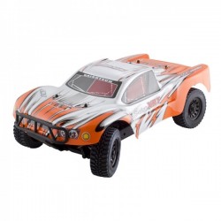 Auto elektryczne SHORT COURSE 1:10 Off-Road (srebrno-pomarańczowy) - zestaw MCSW - SST