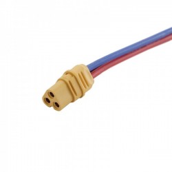 Wtyk MT-30 z przewodem 18AWG 10 cm (niebieski + czerwony + czarny) - MSP