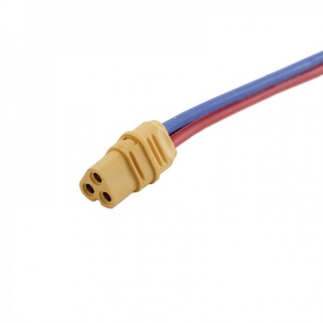 Wtyk MT-30 z przewodem 18AWG 10 cm (niebieski + czerwony + czarny) - MSP