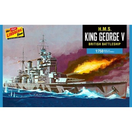 Model plastikowy - Łódź H.M.S. King George V British Battleship 1:750 - Lindberg