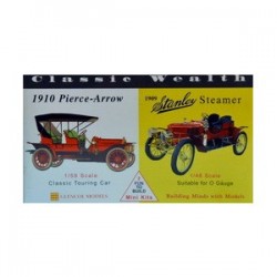 Model plastikowy - Samochody Classic Wealth - 1910 Pierce Arrow / 1909 Stanley Steamer - Glencoe Models (2szt)