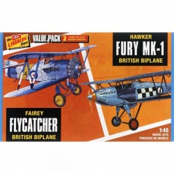 Modele plastikowe - Samoloty Fairey Flycatcher & Hawk Fury 2-pak - Lindberg