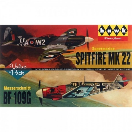 Modele plastikowe - Spitfire & Messerschmitt Me109 2-pak - Lindberg