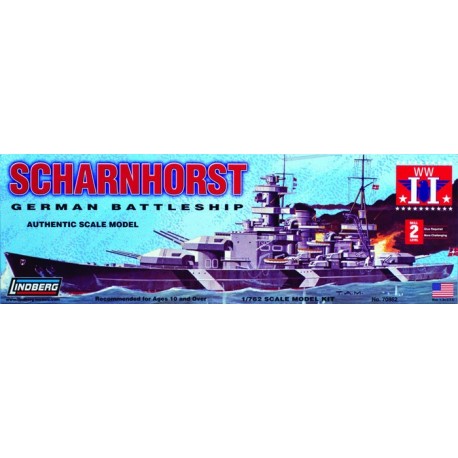 Model plastikowy Lindberg - Niemiecki okręt wojenny Scharnhorst