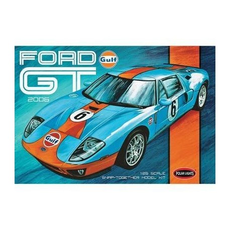 Model plastikowy - Samochód Gulf 2006 Ford GT 1:25 (Snap - do złożenia) - Polar Lights