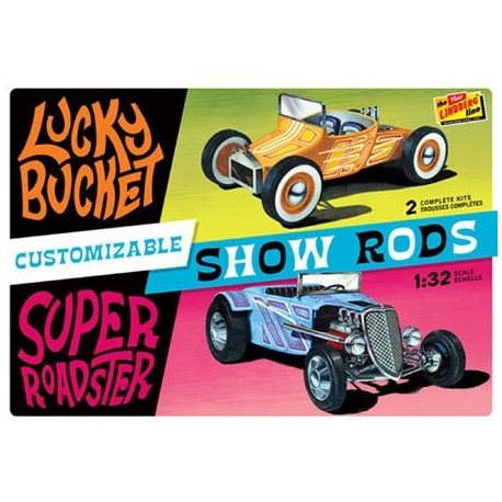 Model plastikowy - Samochód Customizable Street Rod (2-pack) 1:32 - Lindberg