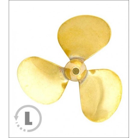 Śruba Mosiężna 3-łopatowa 25mm M4 - lewa (CCW) - RABOESCH