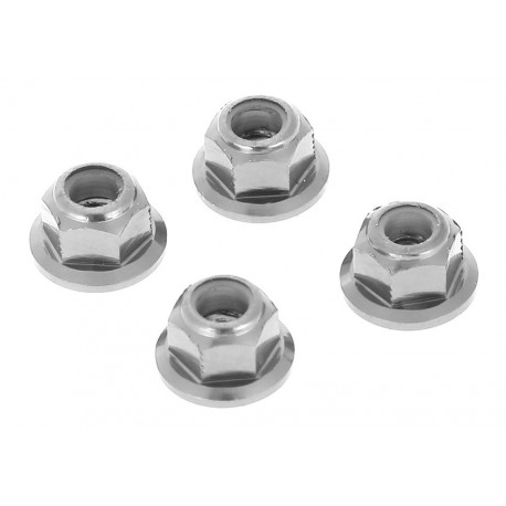 Aluminiowe nakrętki do kół M4 HSP - 4szt T10072 - szare