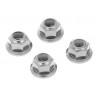 Aluminiowe nakrętki do kół M4 HSP - 4szt T10072 - szare