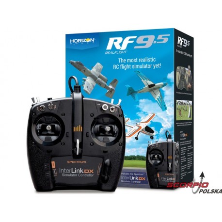 RealFlight 9.5 symulator, kontroler Spektrum