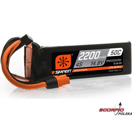 Spektrum Smart LiPol 2200mAh 4S 14.8V 50C IC3