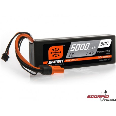 Spektrum Smart LiPol Car 5000mAh 2S 7.4V 50C HC IC3