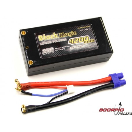 LiPol Car Black Magic 7.4V 4200mAh 35C 96mm EC3