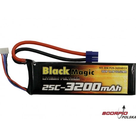 LiPol Black Magic 11.1V 3200mAh 25C EC3