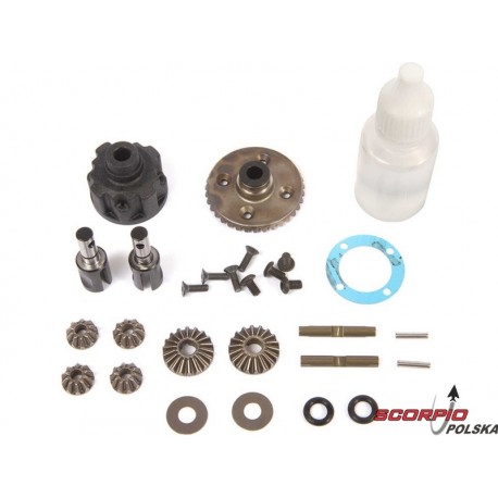 TLR przedni/tylny dyferencjał kompletny, metalowe koła zębate: 22X-4