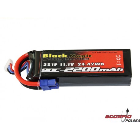 LiPol Black Magic 11.1V 2200mAh 90C EC3