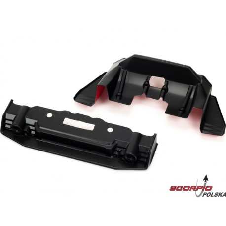 Arrma splitter, dyfuzor czarny/czerwony: Felony 6S BLX