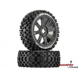 Duratrax Koło z oponą Six Pack Buggy C2 Spoke czarne (2)