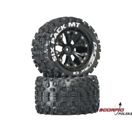 Duratrax Koło z oponą Six Pack MT 2.8 2WD tylne C2 czarne