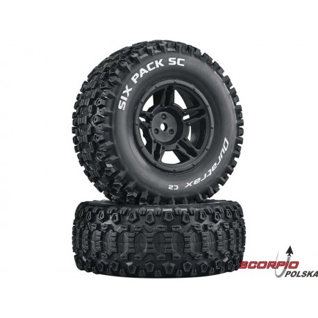 Duratrax Koło z oponą Six Pack SC C2 Slash 4x4/Blitz P/T (2)