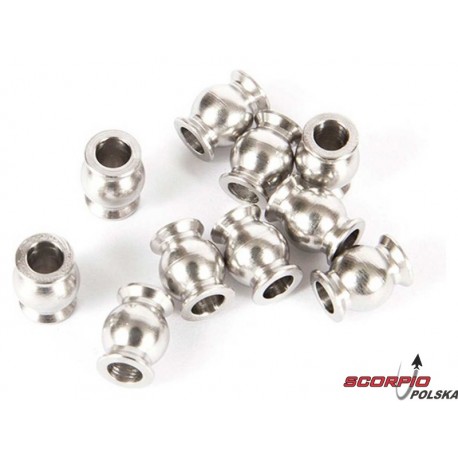 Axial czop kulowy stal nierdzewna 7.5mm (10pc)