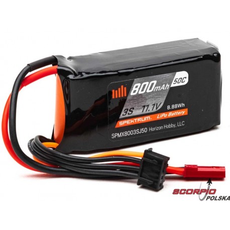 Spektrum LiPol 11.1V 800mAh 50C JST