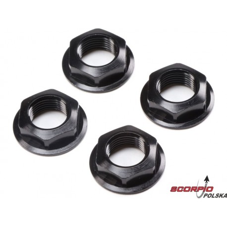 Super Rock Rey: Nakrętka koła 17mm z kołnierzem, czarna (4)