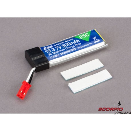 Blade 120 SR: LiPol 3.7V 500mAh 1s 25C