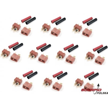 Konektor DEANS męski + żeński 10 par