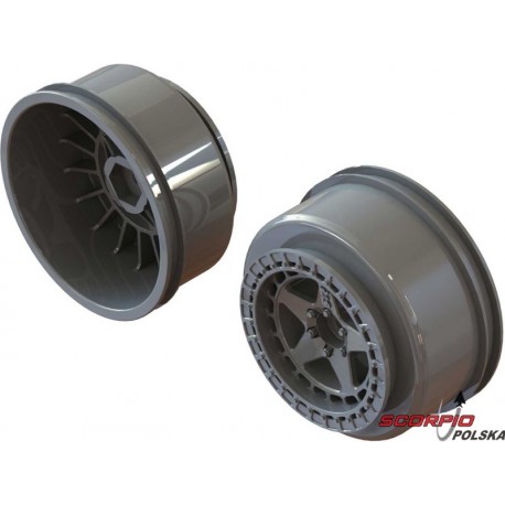Arrma felga 2.2"/3.0" SC 14mm hex Gun Metal (2)