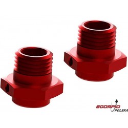 Arrma AR310484 Sześciokąt koła 17mm/16.5mm aluminium, czerwony (2)