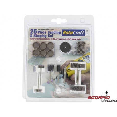 Rotacraft narzędzia do szlifowania (zestaw 25szt)
