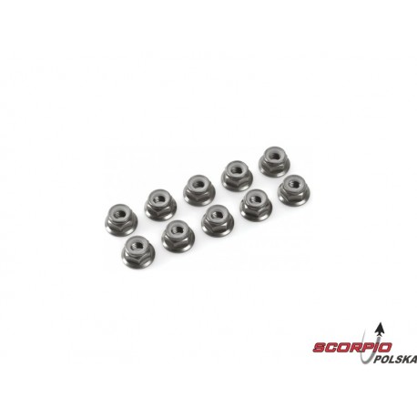 Nakrętka samokontrująca z kołn. M3 alum. czarna (1