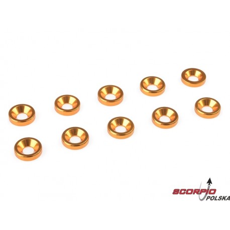 Podkładka pod śrubę stożkową M3 alum złota (10)