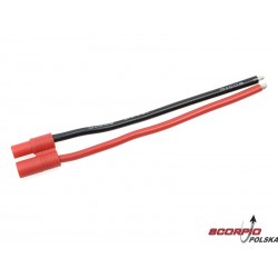 Konektor złocony 3.5mm żeński kabel 14AWG 10cm (1)