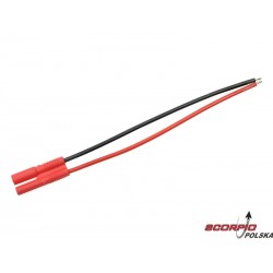 Konektor złocony 2.0mm męski kabel 20AWG 10cm (1)