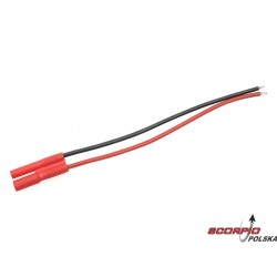 Konektor złocony 2.0mm żeński kabel 20AWG 10cm (1)