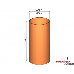 Klima Łącznik 75mm rurek śr. 72.6mm x 150mm