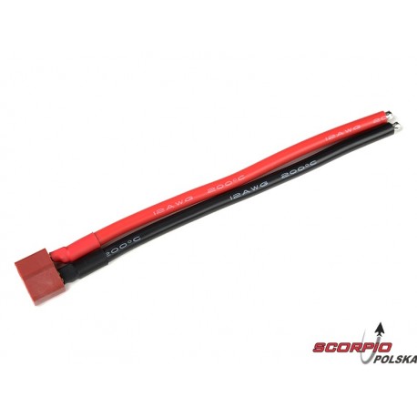 Konektor złocony Deans żeński z kablem 12AWG