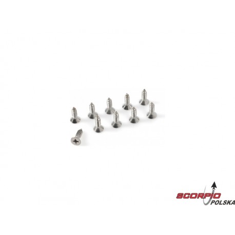 Wkręt krzyżakowy z łbem stożkowym 2.9x9.5 nierdz.