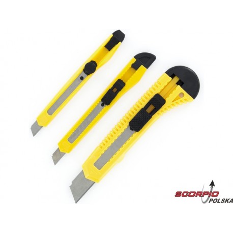 Modelcraft noże łamane zestaw 3 szt