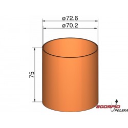 Klima Łącznik 75mm rurek śr. 72.6mm x 75mm