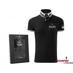 Antonio koszulka polo męska Pilot czarna XXXL
