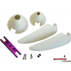 Śmigło składane 8x4" z kołpakiem i aluminiowym jarzmem